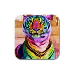 Rainbowtiger Rubber Square Coaster (4 Pack)  by Sparkle