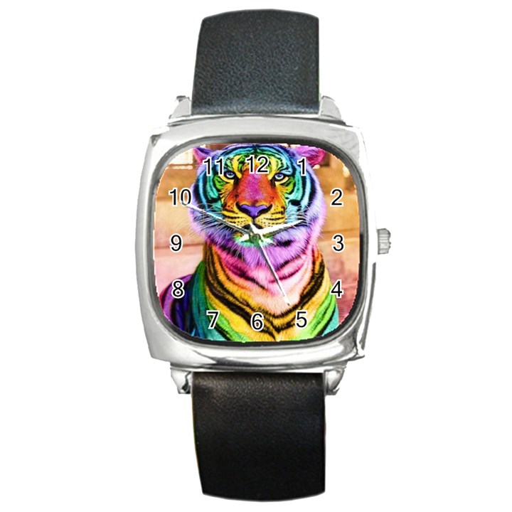 Rainbowtiger Square Metal Watch