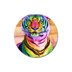 Rainbowtiger Magnet 3  (round) by Sparkle