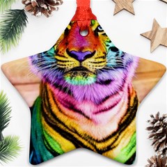 Rainbowtiger Star Ornament (two Sides) by Sparkle