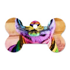 Rainbowtiger Dog Tag Bone (two Sides) by Sparkle