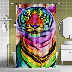 Rainbowtiger Shower Curtain 48  X 72  (small)  by Sparkle