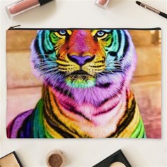 Rainbowtiger Cosmetic Bag (xxxl) by Sparkle