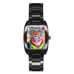 Rainbowtiger Stainless Steel Barrel Watch