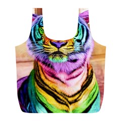 Rainbowtiger Full Print Recycle Bag (l) by Sparkle