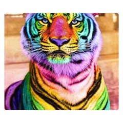 Rainbowtiger Double Sided Flano Blanket (small)  by Sparkle