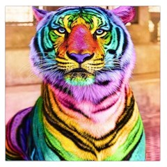 Rainbowtiger Large Satin Scarf (square) by Sparkle