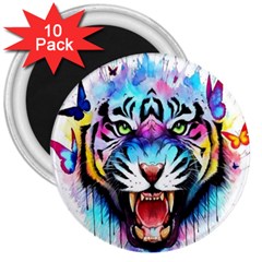 Butterflytiger 3  Magnets (10 Pack)  by Sparkle