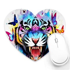 Butterflytiger Heart Mousepads by Sparkle