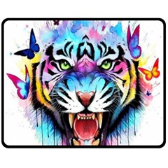 Butterflytiger Double Sided Fleece Blanket (medium)  by Sparkle