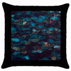 Realeafs Pattern Throw Pillow Case (black) by Sparkle