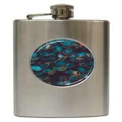 Realeafs Pattern Hip Flask (6 Oz) by Sparkle