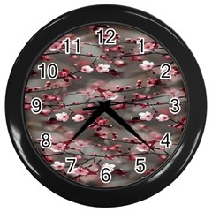 Realflowers Wall Clock (black)