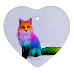 Rainbowfox Ornament (heart)