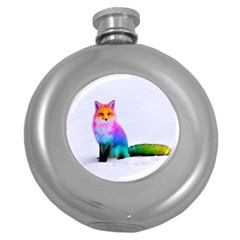 Rainbowfox Round Hip Flask (5 Oz) by Sparkle