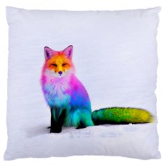 Rainbowfox Large Flano Cushion Case (two Sides) by Sparkle