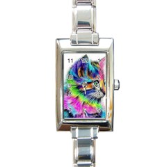 Rainbowcat Rectangle Italian Charm Watch by Sparkle