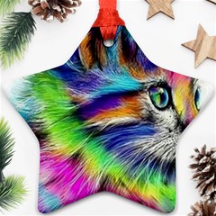 Rainbowcat Ornament (star) by Sparkle