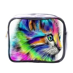 Rainbowcat Mini Toiletries Bag (one Side) by Sparkle