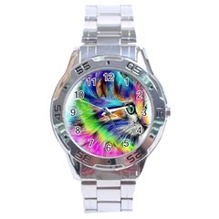 Rainbowcat Stainless Steel Analogue Watch by Sparkle