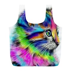 Rainbowcat Full Print Recycle Bag (l) by Sparkle