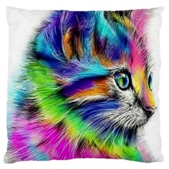 Rainbowcat Standard Flano Cushion Case (one Side) by Sparkle