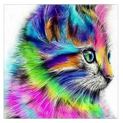 Rainbowcat Large Satin Scarf (square) by Sparkle