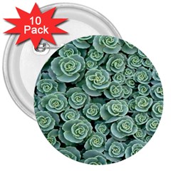 Realflowers 3  Buttons (10 Pack)  by Sparkle