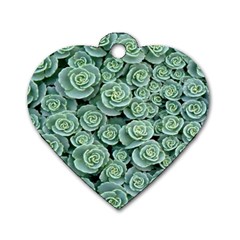 Realflowers Dog Tag Heart (one Side) by Sparkle