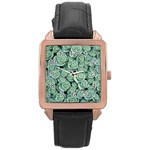 Realflowers Rose Gold Leather Watch  Front