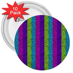 Glitter Strips 3  Buttons (10 Pack)  by Sparkle