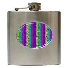 Glitter Strips Hip Flask (6 Oz) by Sparkle