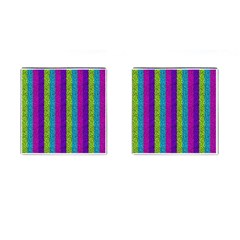 Glitter Strips Cufflinks (square) by Sparkle