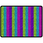 Glitter Strips Double Sided Fleece Blanket (Large)  80 x60  Blanket Front