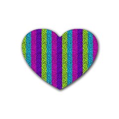 Glitter Strips Heart Coaster (4 Pack)  by Sparkle