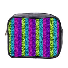 Glitter Strips Mini Toiletries Bag (two Sides) by Sparkle