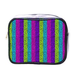 Glitter Strips Mini Toiletries Bag (one Side) by Sparkle