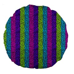 Glitter Strips Large 18  Premium Round Cushions by Sparkle