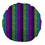 Glitter Strips Large 18  Premium Round Cushions Front