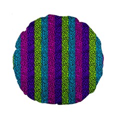 Glitter Strips Standard 15  Premium Round Cushions by Sparkle