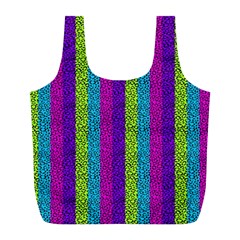 Glitter Strips Full Print Recycle Bag (l) by Sparkle