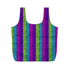 Glitter Strips Full Print Recycle Bag (m) by Sparkle