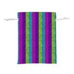 Glitter Strips Lightweight Drawstring Pouch (M) Front