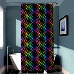 Rainbow Sparks Shower Curtain 36  X 72  (stall)  by Sparkle