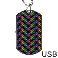 Rainbow Sparks Dog Tag Usb Flash (two Sides) by Sparkle