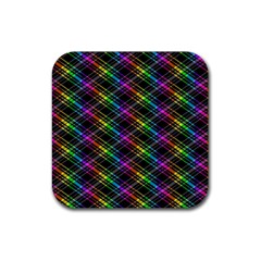 Rainbow Sparks Rubber Coaster (square)  by Sparkle