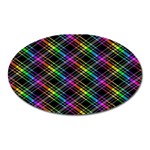 Rainbow Sparks Oval Magnet Front