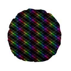 Rainbow Sparks Standard 15  Premium Flano Round Cushions by Sparkle