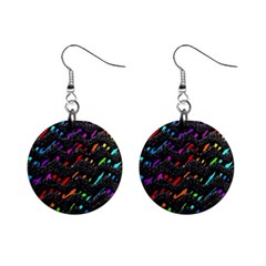 Rainbowwaves Mini Button Earrings