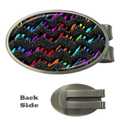 Rainbowwaves Money Clips (Oval) 